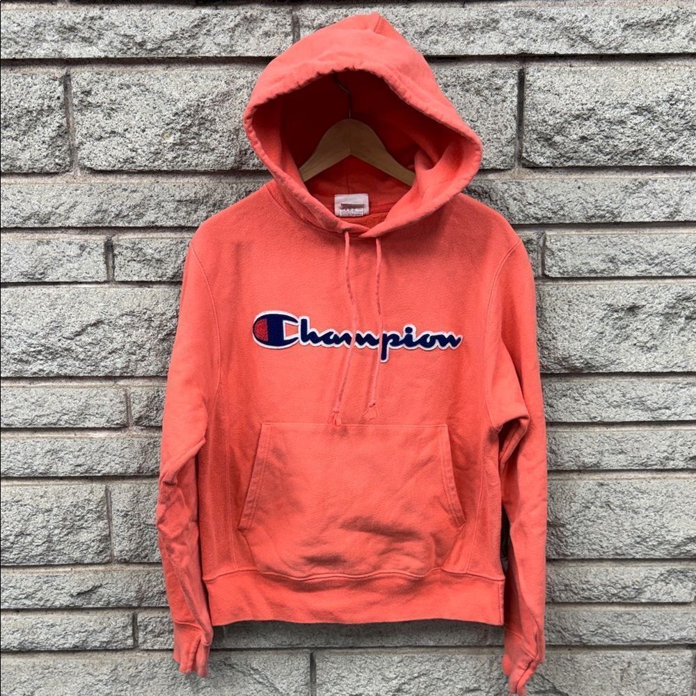 Champion Coral Hoodie with Logo